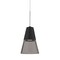 Besa Lighting Timo 6 Cord Pendant, Smoke/Black, Satin Nickel Finish, 1x9W LED 1XT-TIMO6BS-LED-SN - alternate 1